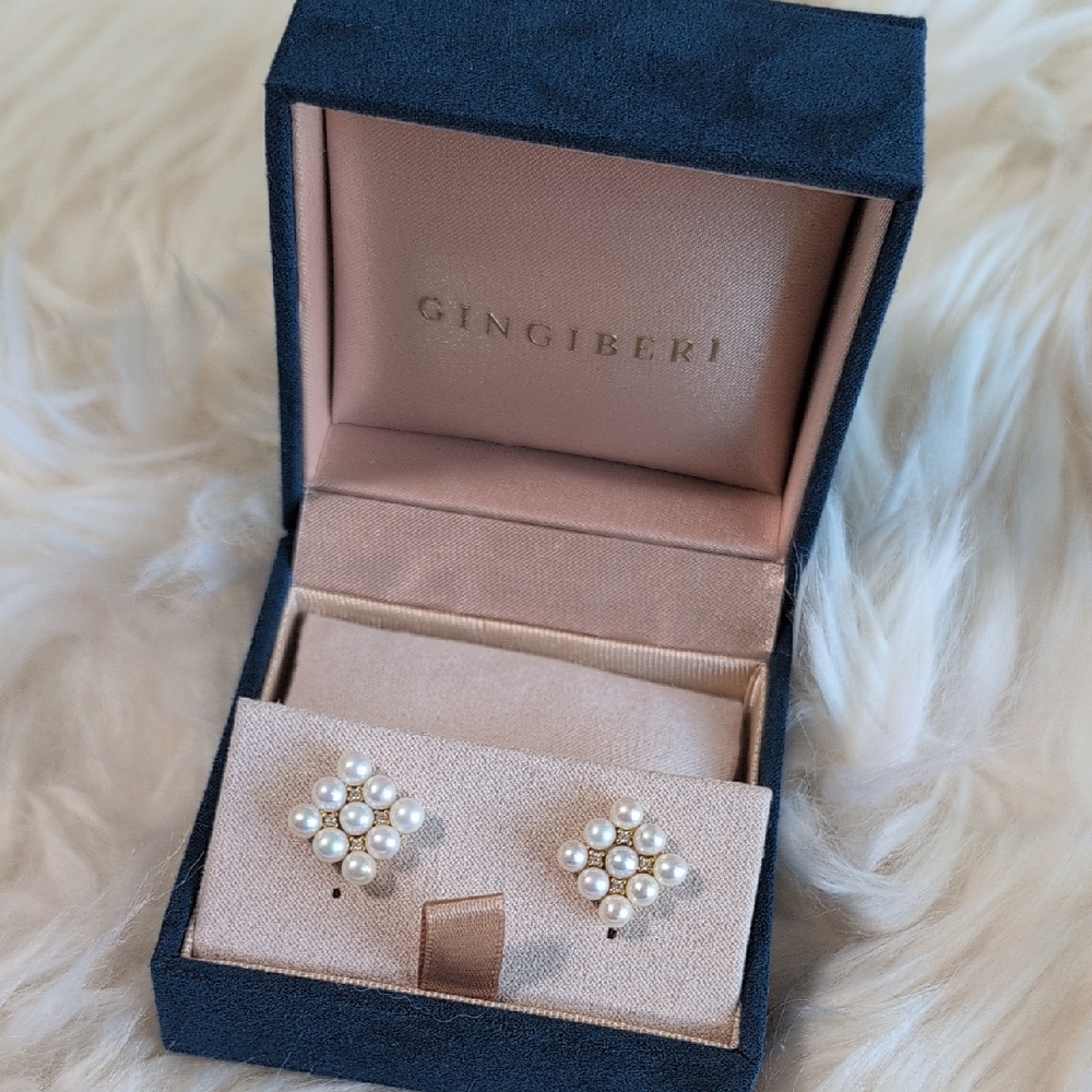 S925 Sliver Gold Plated Pearl Stud Earrings